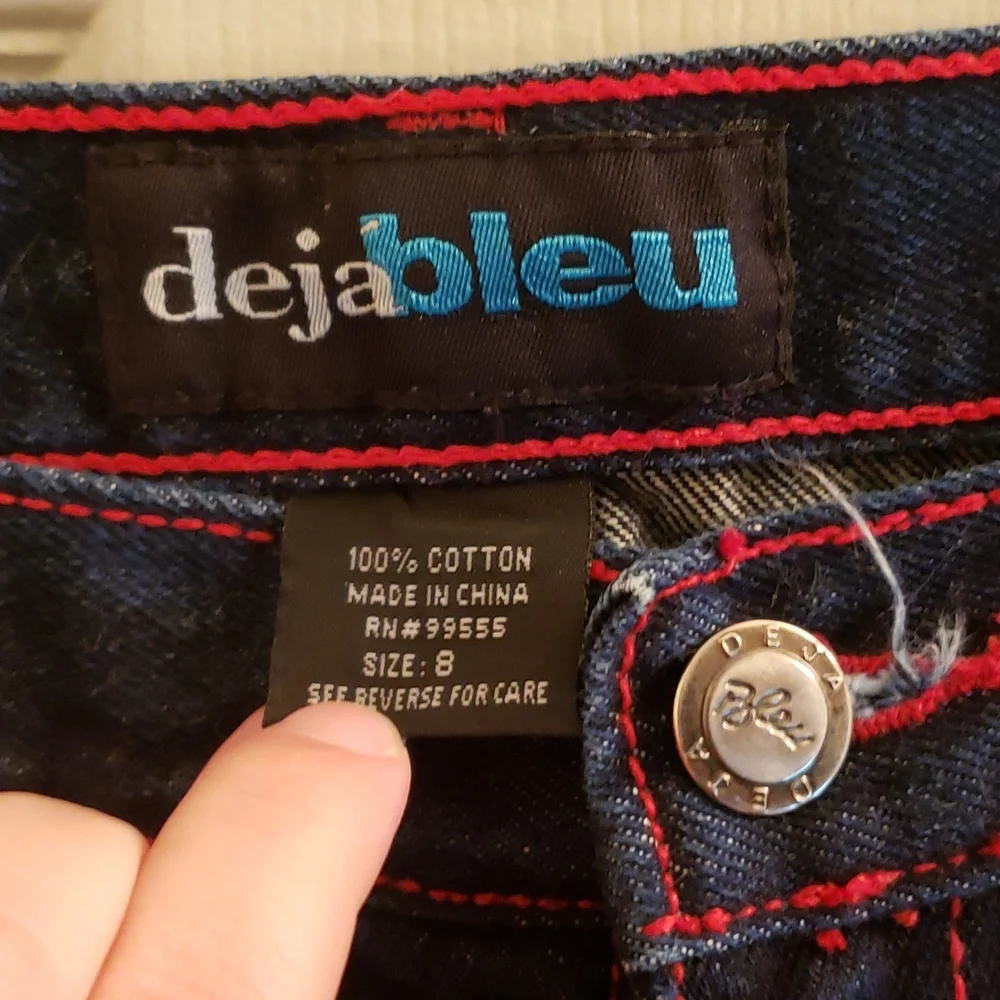 Deja Blue Dark Stonewash Jeans Size 8 - Picture 3 of 5